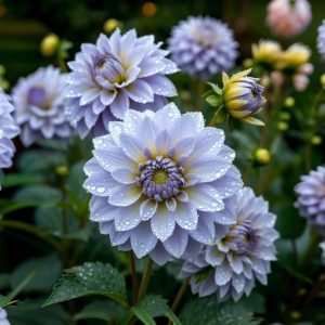 Георгин Акварель купить по цене от 680р. в интернет-магазине «Посадика» с доставкой почтой в в Алуште и по всей России – [изображение №1].